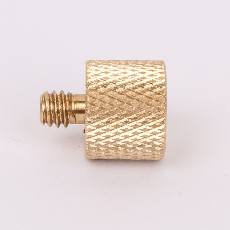 Standard 3/8"-16 Female to 1/4"-20 Male Tripod Thread Reducer Screw Adapter (Brass) Precision Made (2 Pack) 1/4" Male to 3/8" Female Screw Brass