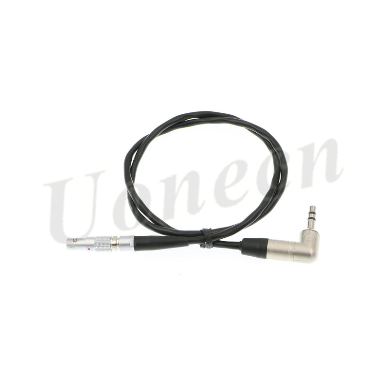 Uonecn Red Epic time Code line 00B 4 pin Male to Easync Synchronize Right Angle 3.5mm Audio Head