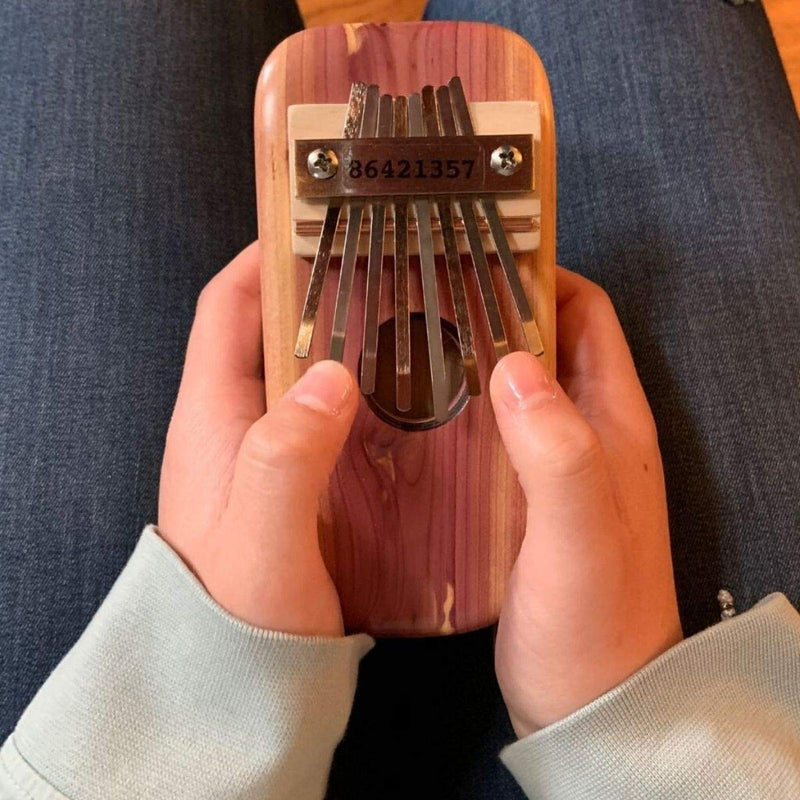 Kalimba Wood Thumb Piano and Songbook for Kids Adults and Beginners Mbira Finger Piano Musical Instrument Handcrafted in the USA by Mountain Melodies