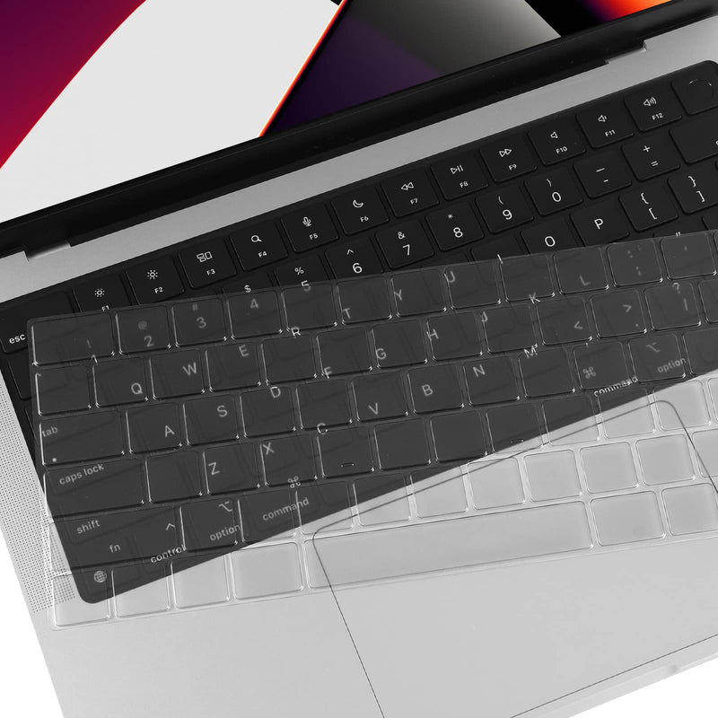 EooCoo Premium Keyboard Cover Skin Ultra Thin for 2023 MacBook Air 15" M2 (A2941), 2022 MacBook Air 13.6" M2 (A2681), 2023-2021 MacBook Pro 14" 16" M2 M1 (A2779 A2442 A2780 A2485), US Layout, Tinted for Air 15"/ Air 13.6" / Pro14" / Pro16"