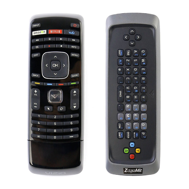 New XRT301 XRV13D Remote Control with Dual Side Keyboard QWERTY for Vizio TV E3D420VX E3D470VX 098003060922 with Netflix and More Apps Buttons