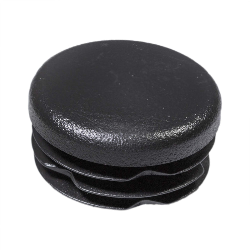 Prescott Plastics 1 1/4” (31.75 mm) Round Plastic Hole Plugs, Insert, Black End Caps for Metal Tubing, Hardware Plugs, Fences, Glide Protection from Chair Legs and Furniture - 50 Pack