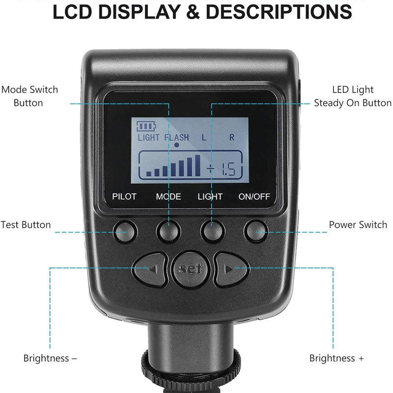 Digital Nc 48 Macro LED Ring Light & Ring Flash with LCD Display Compatible with Canon 650D,600D,550D,70D,60D,5D Nikon D5000,D3000,D5100,D3100,D7000,D7100,D800,D800E,D60