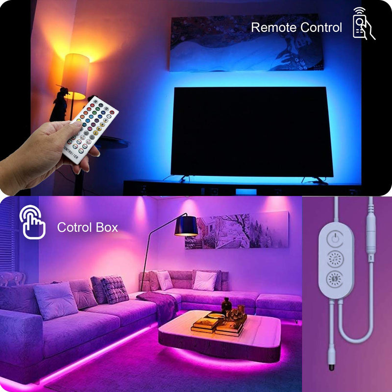 [AUSTRALIA] - QJB Led Strip Lights Bluetooth - 65.6Ft RGB 5050 Led Music Sync Color Changing Lights, App Controlled - for Bedroom 