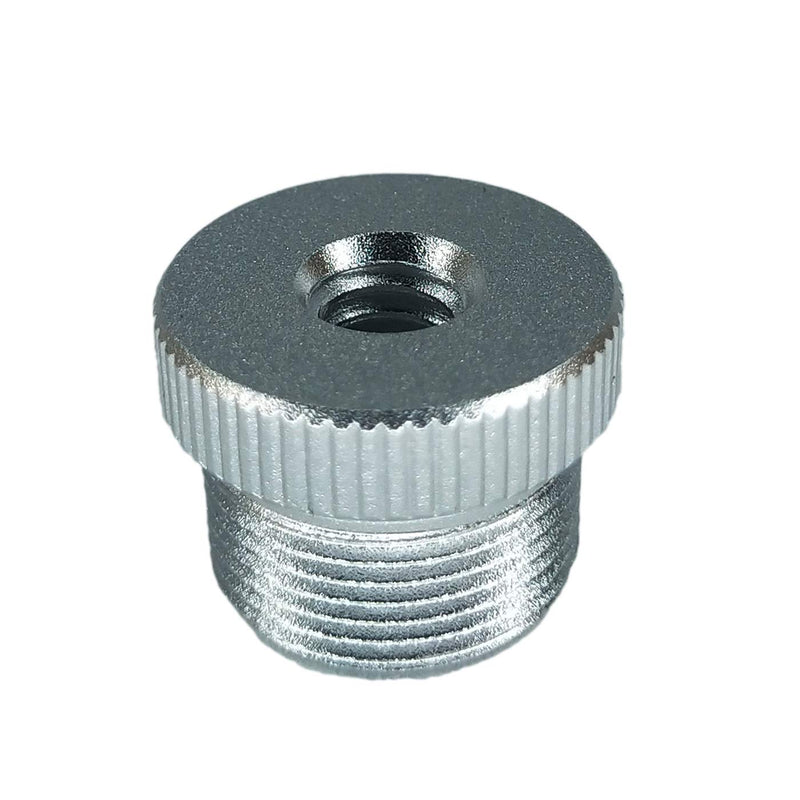 5/8''-27 Male to 1/4''-20 Female Mic Screw Adapter for use with mic Stands with 1/4''-20 Threads (Silver) Silver