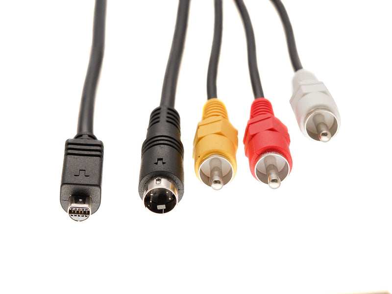 Composite AV Cable Adapter (HY029) for Sony Handicam DCR-IP, DCR-DVD, DCR-SR, DCR-HC, DCR-IP, DCR-PC, HDR-SR, etc.
