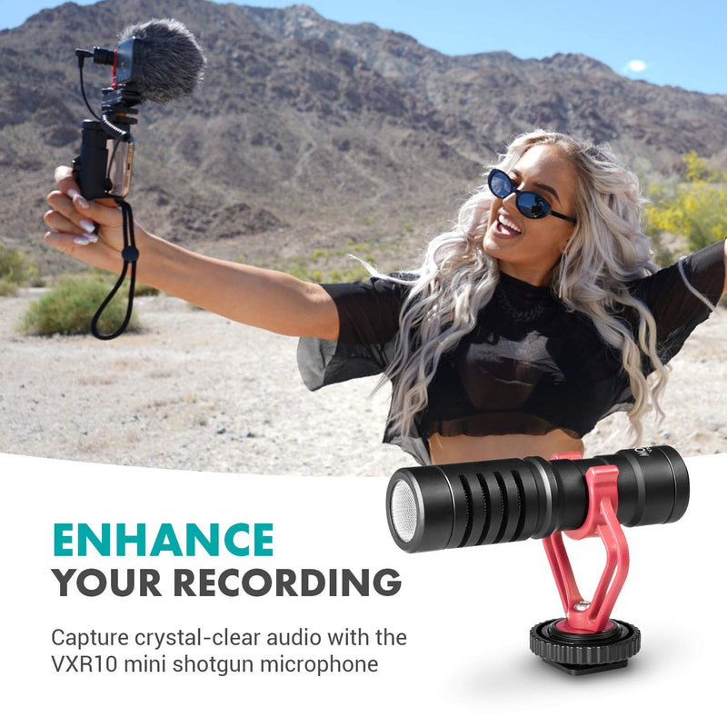 Movo Smartphone Video Rig with Tripod, Shotgun Microphone, Grip Handle, Wrist Strap Compatible with iPhone, Android and Other Smartphones - Perfect for TIK Tok or Vlogging Equipment