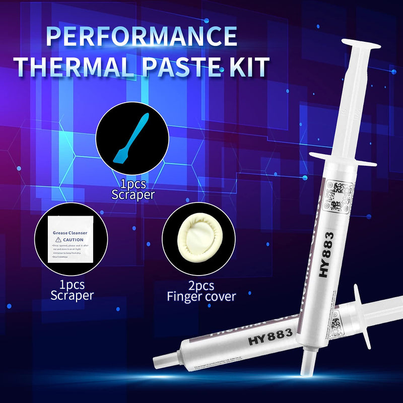 HY-883-4g CPU Thermal Paste Kit-6.5 W/MK CPU Paste Thermal Compound Heatsink Paste Silicon Grease for PC CPU GPU LED PS4. 4g