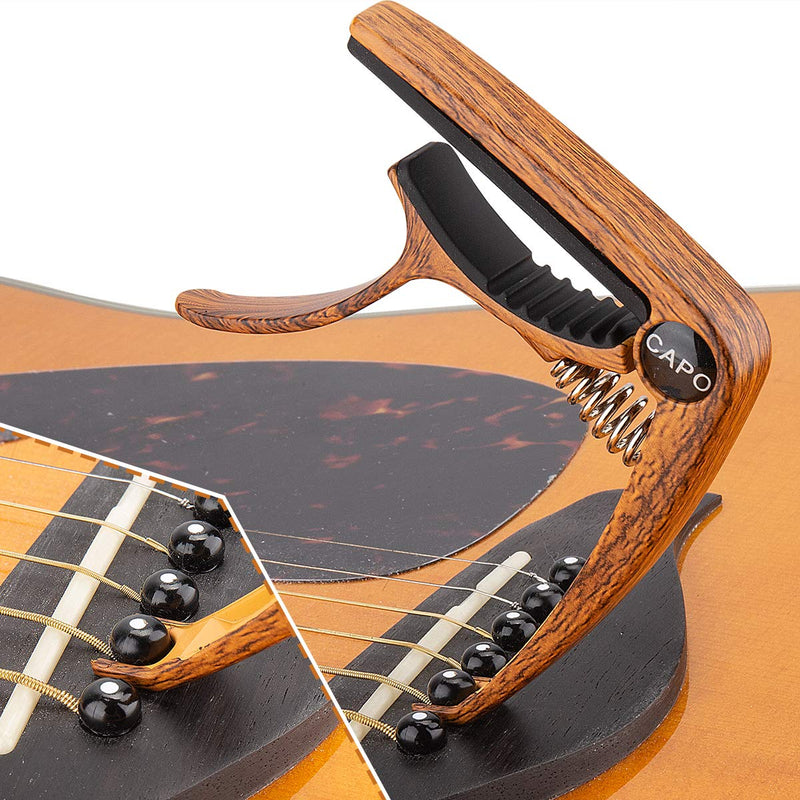 Guitar Capo, Premium Zinc Alloy Capo for Acoustic, Electric and Classical Guitars, Ukulele Banjo Mandolin Bass