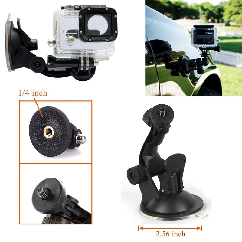 TEKCAM Action Camera Accessories Bundle Compatible with Gopro Hero 10 9 8 7/AKASO EK7000/V50/Brave 7LE Included Head Mount Chest Mount Strap Suction Cup Floating Hand Grip Bike Mount Handlebar