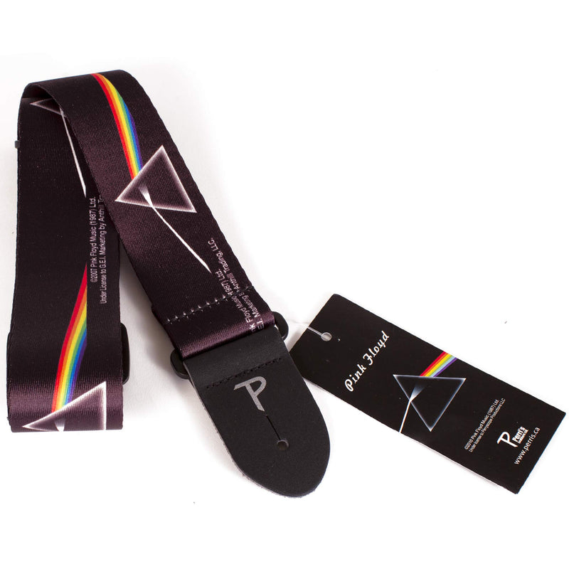 Perri's Leathers LPCP-1070 Polyester Guitar Strap 2-inch - Pink Floyd Dark Side of the Moon & LP-PF3 Pink Floyd Guitar Picks Multi-colored + Pink Floyd Guitar Picks