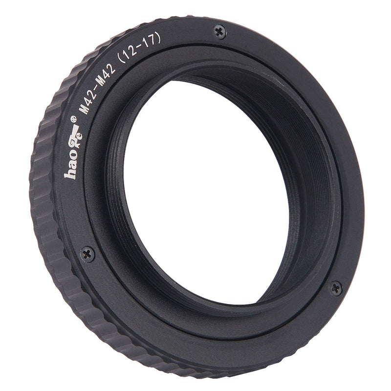 Haoge Macro Focus Lens Mount Adapter Built-in Focusing Helicoid for M42 42mm Screw Mount Lens to M42 42mm Screw Mount Camera 12mm-17mm