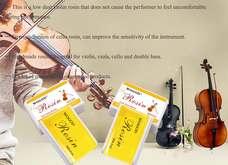 Rosin Violin Rosin Natural Rosin 4 Pack Low Dust Universal Rosin for Violin Viola and Cello (4 Pack Rosin)