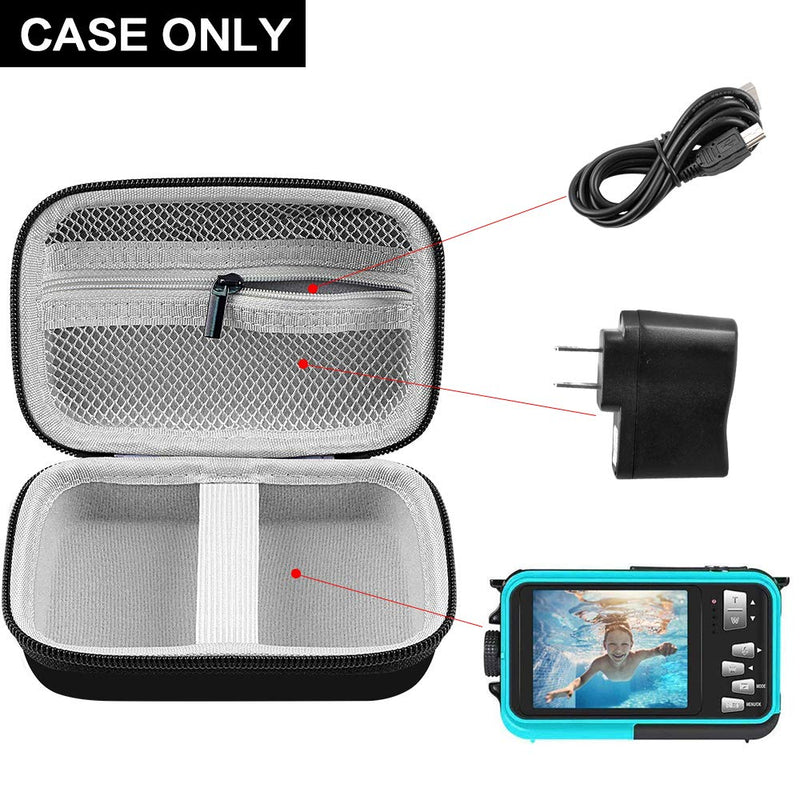 Digital Camera Case Compatible with YISENCE/ for AbergBest 21 Mega Pixels 2.7" LCD Rechargeable HD/ for Canon PowerShot ELPH 180 190/ for Sony DSCW800 DSCW830 Digital Camera with SD Card and Cable