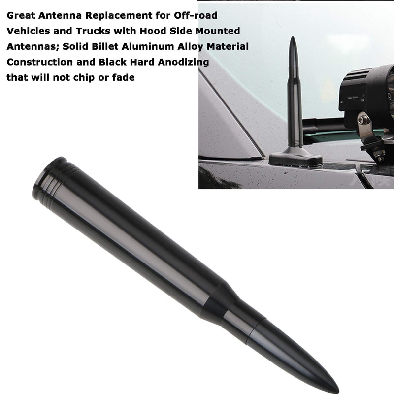 Soomee Bullet Antenna for Jeep Wrangler JK & JL 2007+ Replacement Antenna | Jeep Wrangler JL & JK Accessories (Black) black