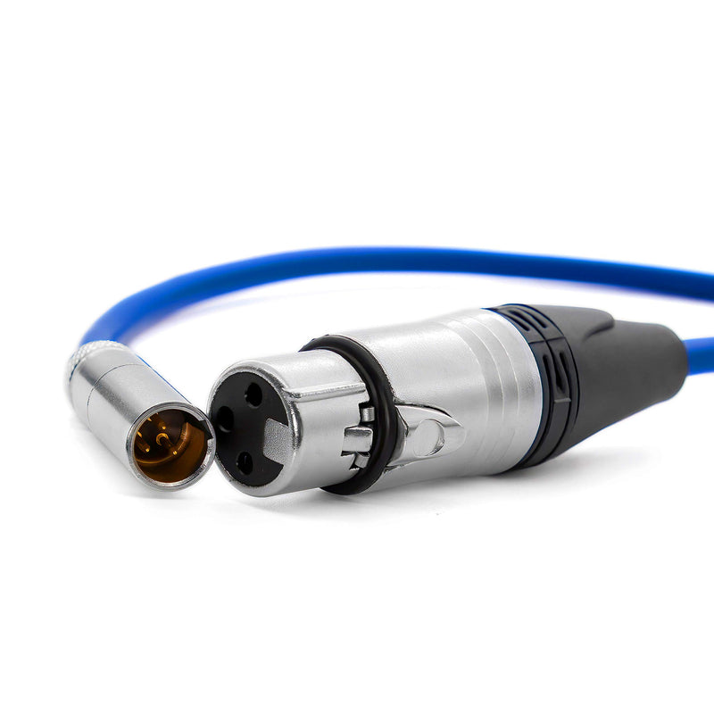 [AUSTRALIA] - Kondor Blue 16" Mini XLR Male to XLR Female Audio Cable for BMPCC 4K/6K Camera, Blue 1 Pack 