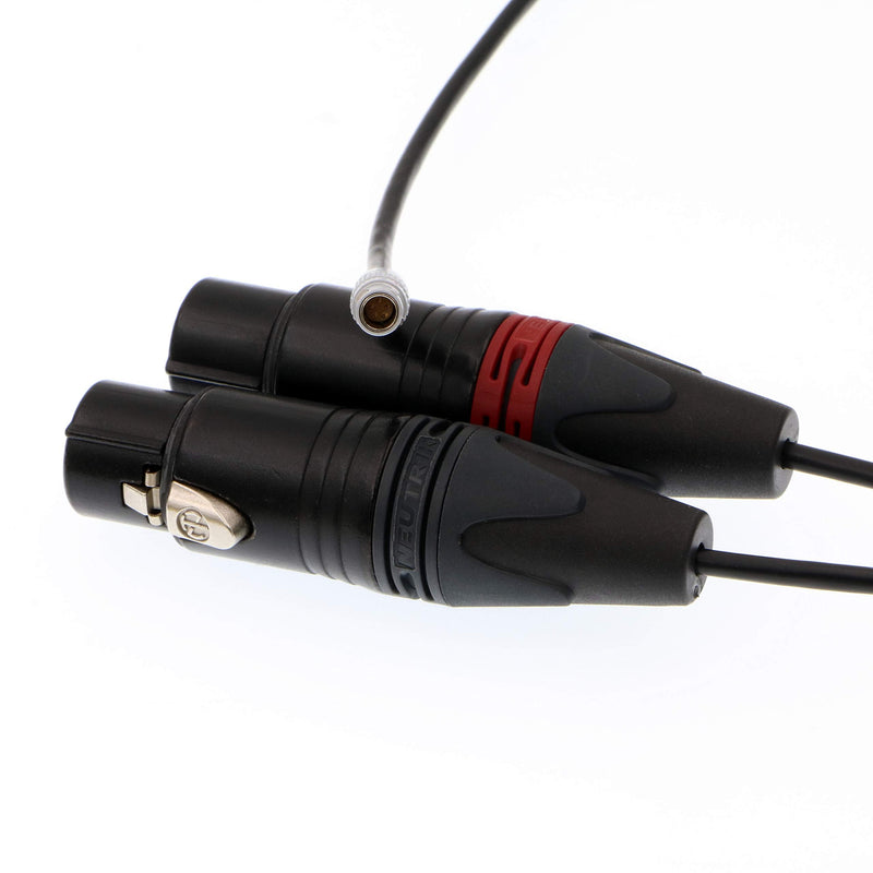 Alvin's Cables Dual XLR 3 Pin Female to 5 Pin Male Audio Input Cable for Arri Alexa Mini Straight 5pin