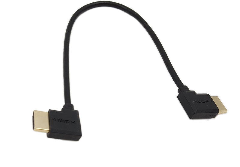 SinLoon Gold Plated High Speed 90 Angle Right HDMI Male to Left HDMI Male Adapter Cable Supports Ethernet, 3D and Audio Return (0.3M R-L)