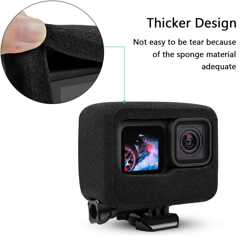 Taisioner Windslayer Cover for GoPro Hero 10 Hero 9 Black Wind Muff Housing Frame Case Video Noise Reduction Accessories