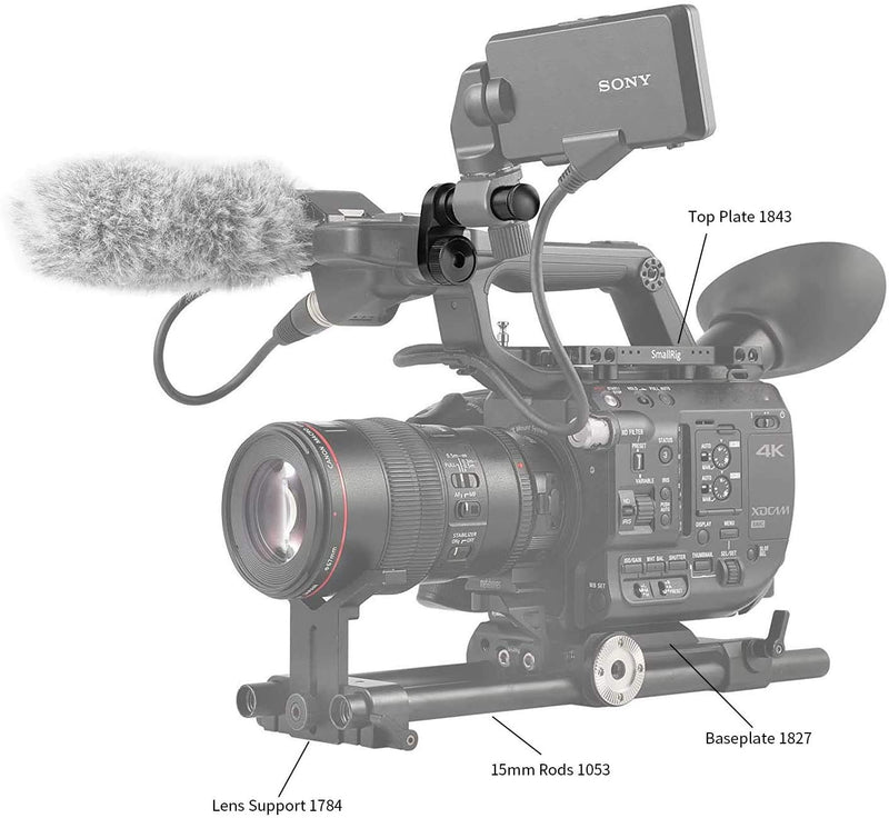 SMALLRIG Camcorder LCD Screen Mounting Clamp Adapter for Sony FS5 & for Sony FX6-1831