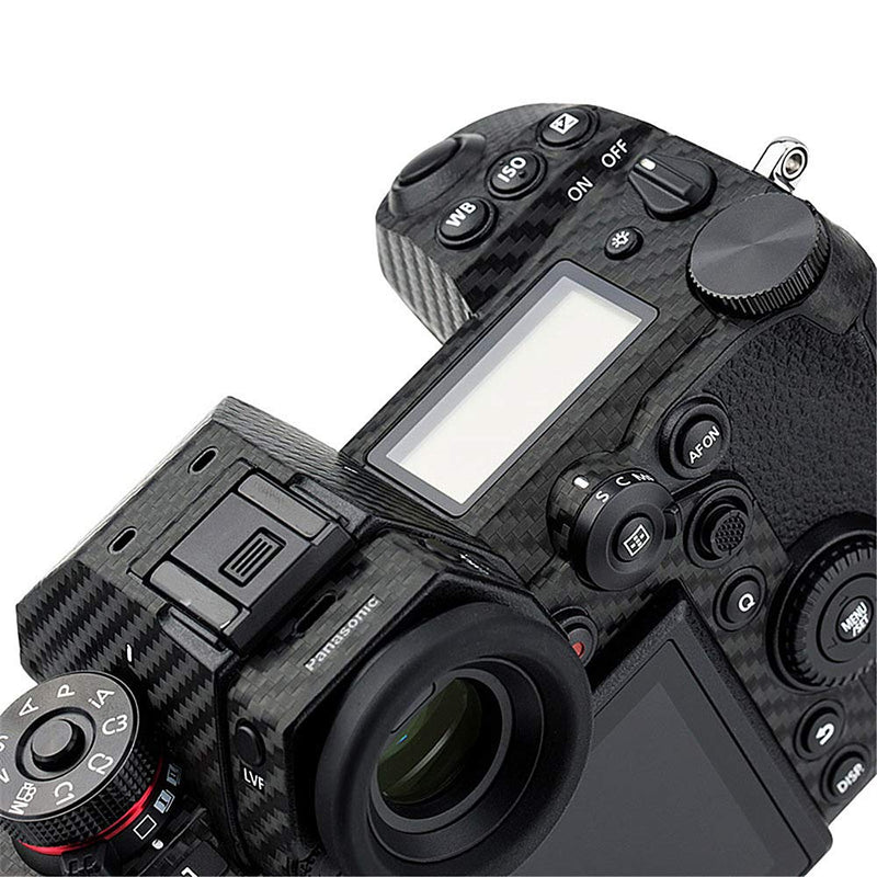 Anti-Scratch Anti-Wear Camera Body Skin Cover Protector Film for Panasonic Lumix DC-S1 DC-S1R S1 S1R Digital Camera - Carbon Fiber Black