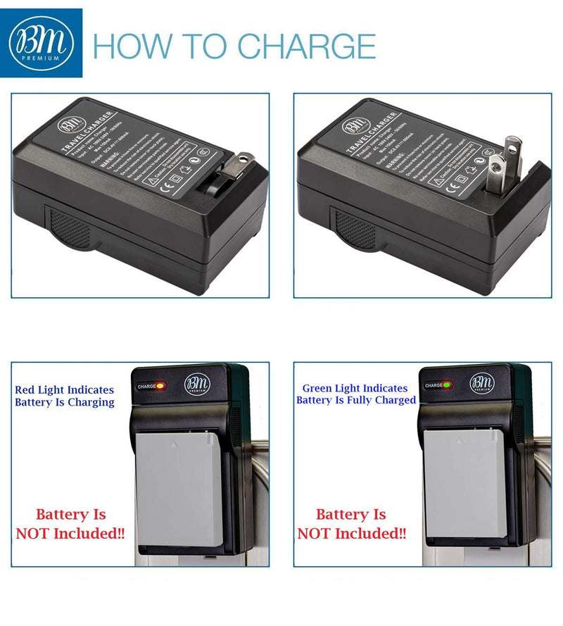 Premium Tech Fully BLH-1 Battery Charger for Olympus OM-D E-M1 Mark II, OM-D E-M1X, BCH-1, HLD-9 Cameras