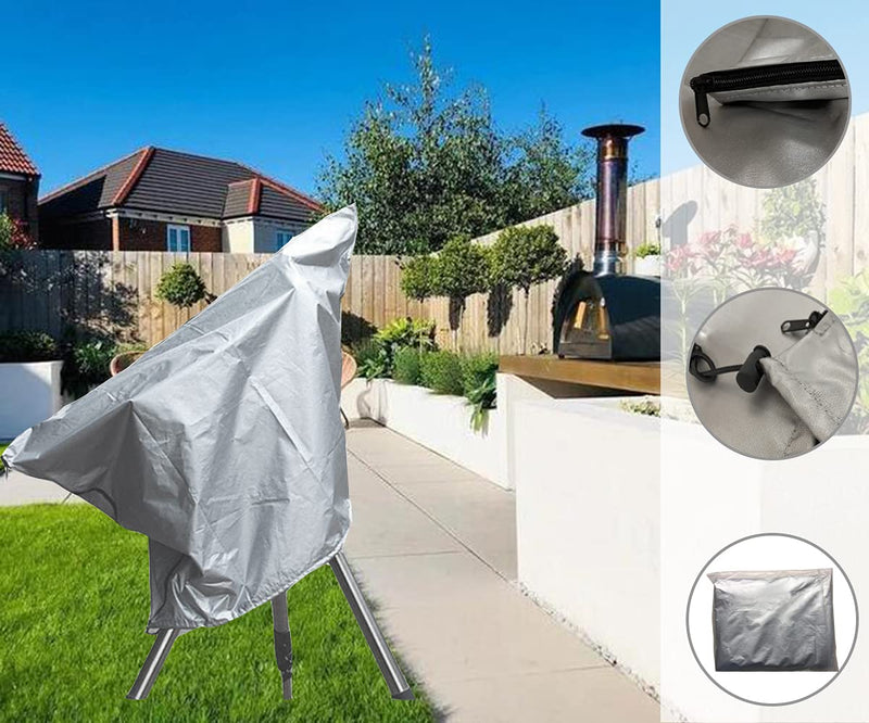 BOSKING Telescope Cover Outdoor Sun Protective Dust-Proof Astronomical Telescope Cover with Adjustable Drawstring - Silver (59(1499mm) x 33.5(851mm) inch) 59(1499mm) x 33.5(851mm) inch