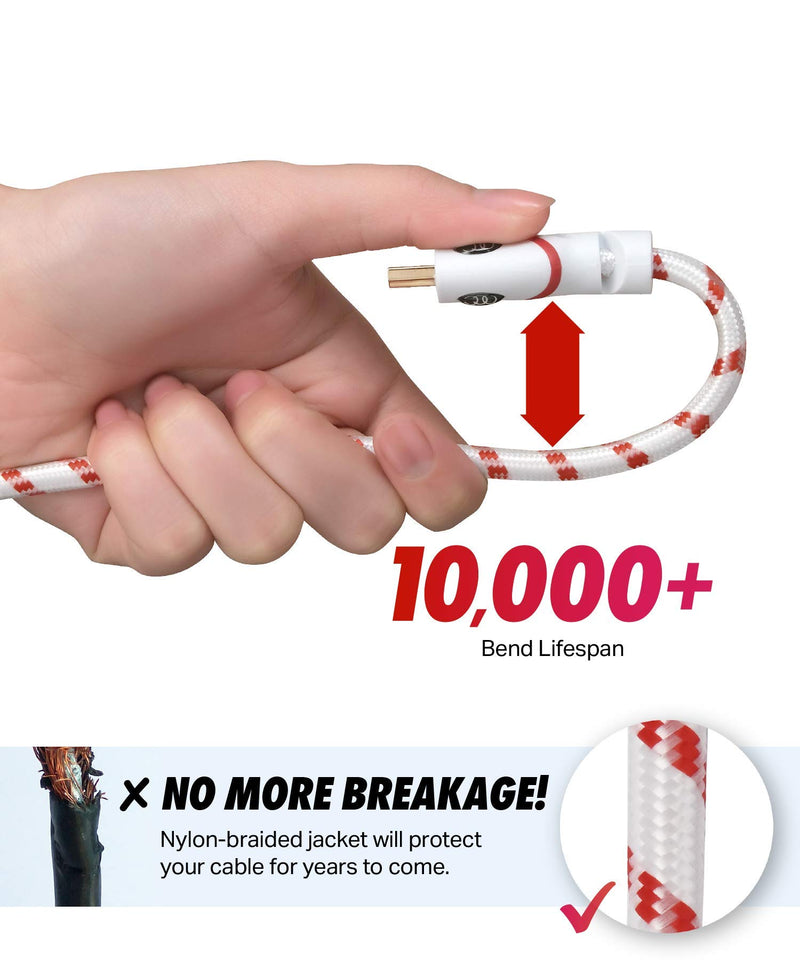 4K HDMI Cable, 1.5 ft - 2 Pack - 4K Resolution UHD - Supports Ethernet, HDR Video, Ultra HD, Bandwidth 18Gbps, ARC - HDCP 2.2 Compliant - High Speed HDMI Cable - 1.5 feet 1.5 feet (2-pack)