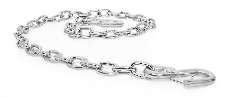 [AUSTRALIA] - Camco Heavy Duty Steel 48" Safety Chain with Spring Hooks - Secures Tow Vehicle to Trailer | Class I 2,000 lb Capacity | Great for RV, Trailer, and Boat Towing |Rust Resistant - (50022) 48" Length - 2,000 lb. Capacity 