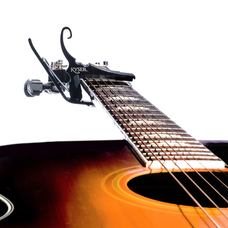 Kyser Quick-Change Capo for 6-string acoustic guitars, Black, KG6B