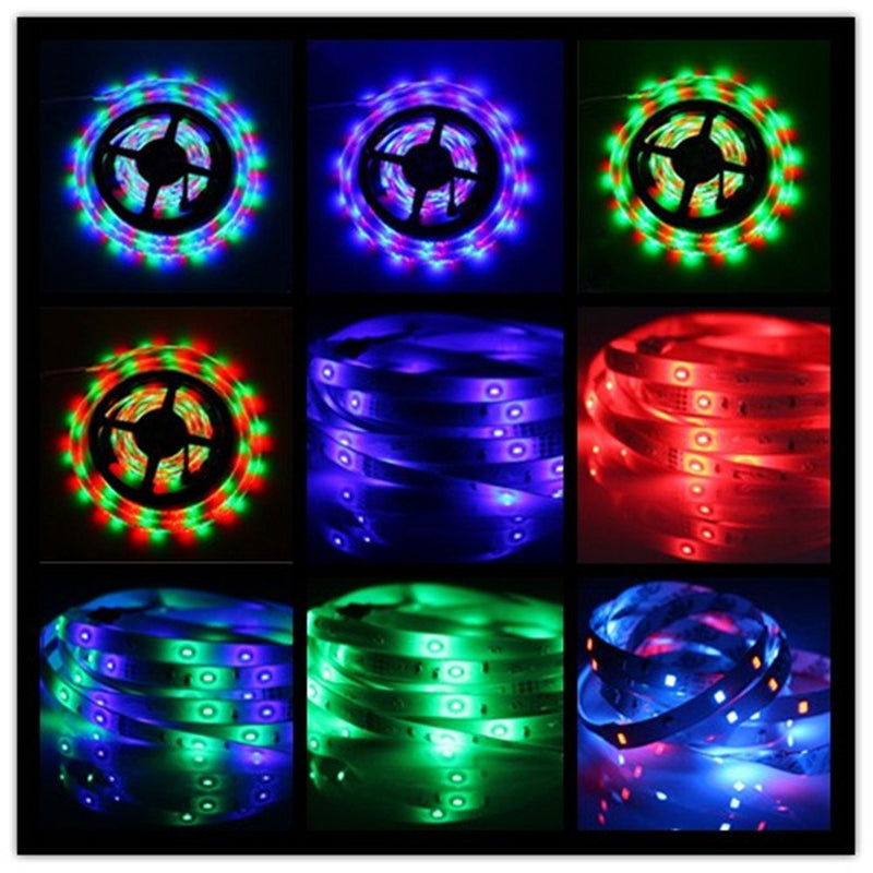 [AUSTRALIA] - Water-resistace IP65 5M/16.4 Ft SMD 3528 300leds Multicolor Changing Kit LED Cuttable Light Strips with Flexible Strip Light+24Keys IR Remote Control+Power Supply 