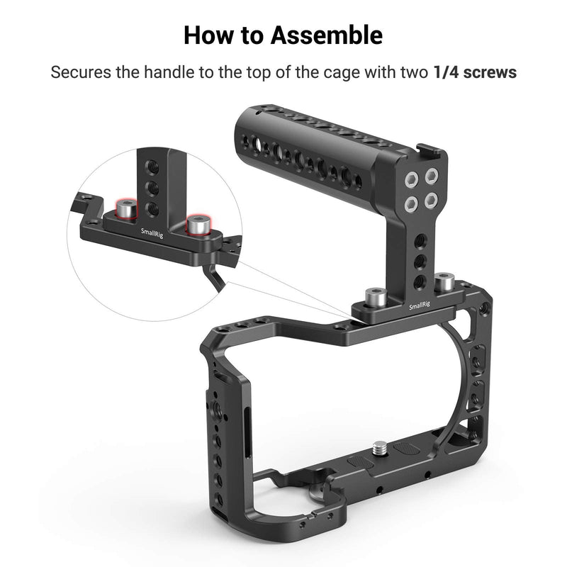 SmallRig Camera Cage Kit for Sony A6100/A6300/A6400/A6500 with Top Handle - KCCS2752 cage w/ top handle