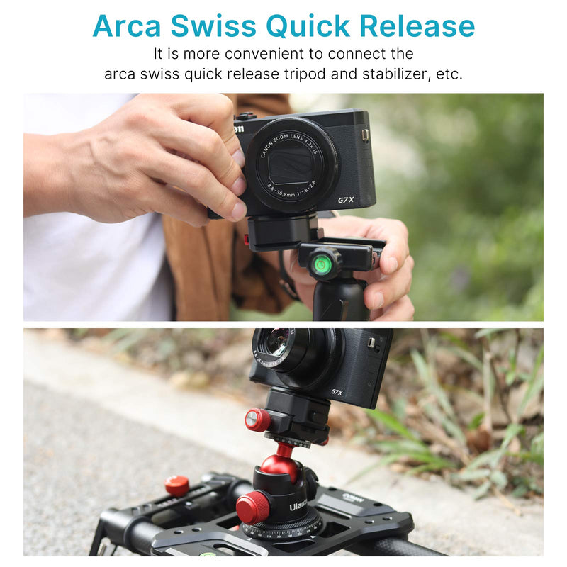 [AUSTRALIA] - Upgrade Claw Quick Release Plate Camera Mount w Arca Swiss Slot, DSLR Stabilizer Adapter Compatible with Sony/Nikon/Canon Cameras Zhiyun/DJI/Moza Gimbal/Slider/Tripod Plate 1/4" Screw Video Shooting 