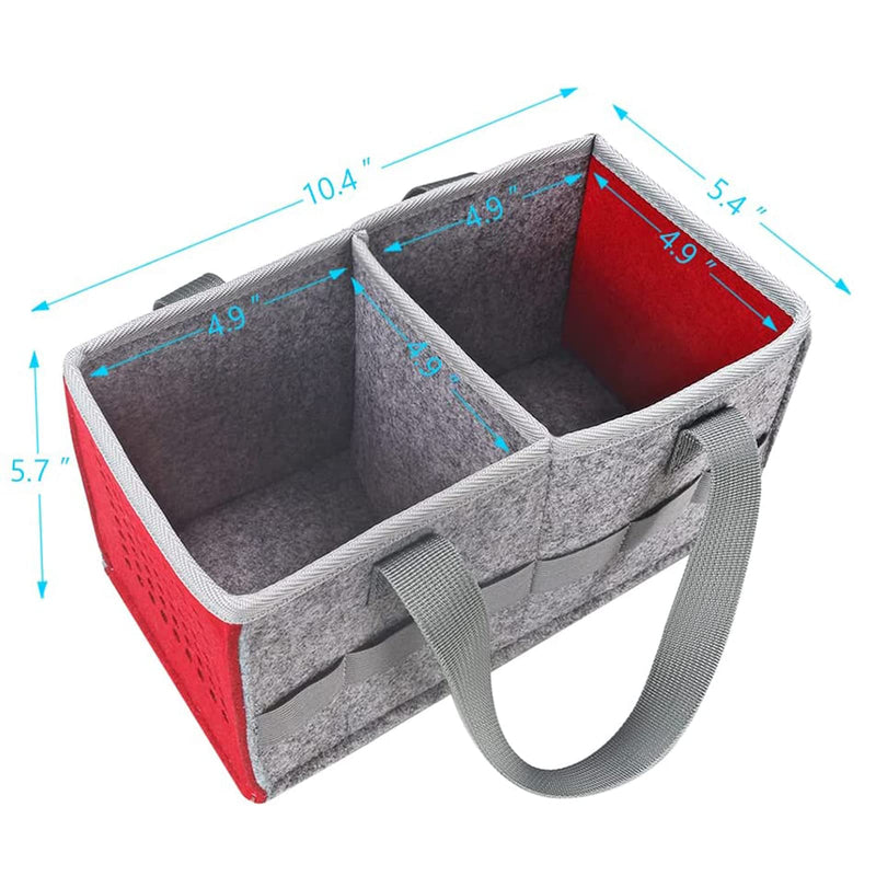 Carry Bag for Toniebox Audio Player Starter Set,Felt Organizer Case for Tonie Starter Set Storage Bag (Red) Red