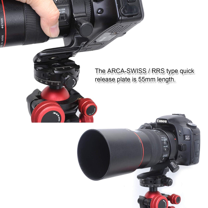 [AUSTRALIA] - Tripod Mount Ring, iShoot Lens Collar Support Compatible with Canon EF 100mm f/2.8L Macro IS USM Lens (Replace Canon Tripod Mount Ring D), Built-in ARCA Type Camera Quick Release Plate for Tripod Head 
