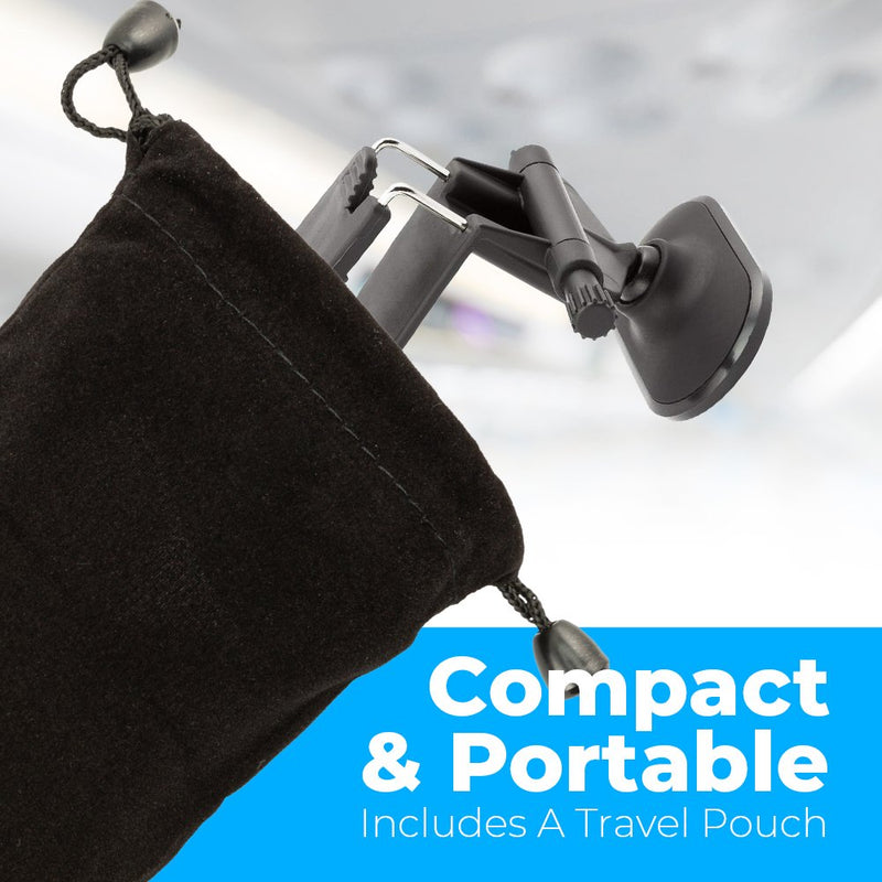 ChargeWorx Airplane Inflight Magnetic Phone & Tablet Mount - 360 Degrees Rotate Universal Device Flight Seat Holder - Designed Multi-Angled Viewing, Supports Different CellPhones & Tablets