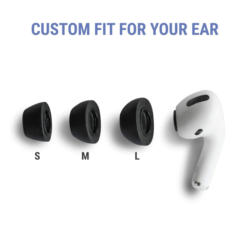 Comply Foam Apple AirPods Pro 2.0 Earbud Tips. Comfortable. Clicks On. Stays Put. Noise Canceling. Fits in Charging Case (Large, 3 Pairs) Large