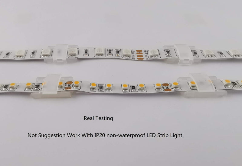 [AUSTRALIA] - Double Install LED Strip Light Bracket self Adhesive led Tape Clips Ideal for 8/10mm Width IP65 wateproof Flexible led Strip Light 100Pack with Extra 20 Screws Clear 