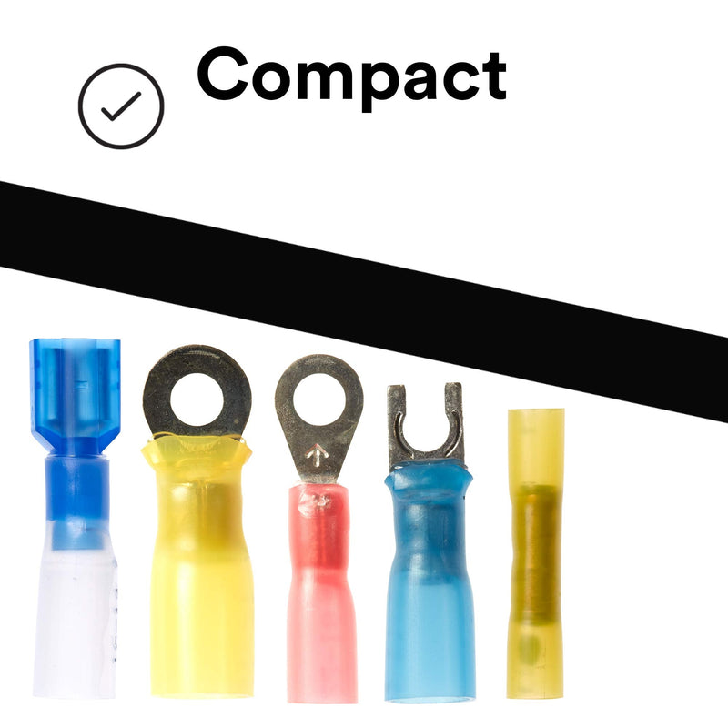 3M Scotchlok Heat Shrink Terminal Kit, SHSTK-1, selection of 12 terminals, refillable kit is compact, portable and durable, 1 Kit of 120 pieces