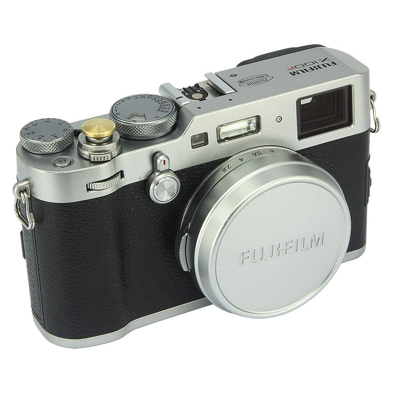 Haoge Metal Shutter Release Button for Fujifilm XE4 X-E2 X-E2S X-E3 X-T2 X-T3 X-T10 X-T20 X-Pro3 X-Pro2 X100V X100T X100S X100F and Leica M240 M8 M9 M10 M-E M-P M9-P M-A Convex Surface Golden Convex - Golden