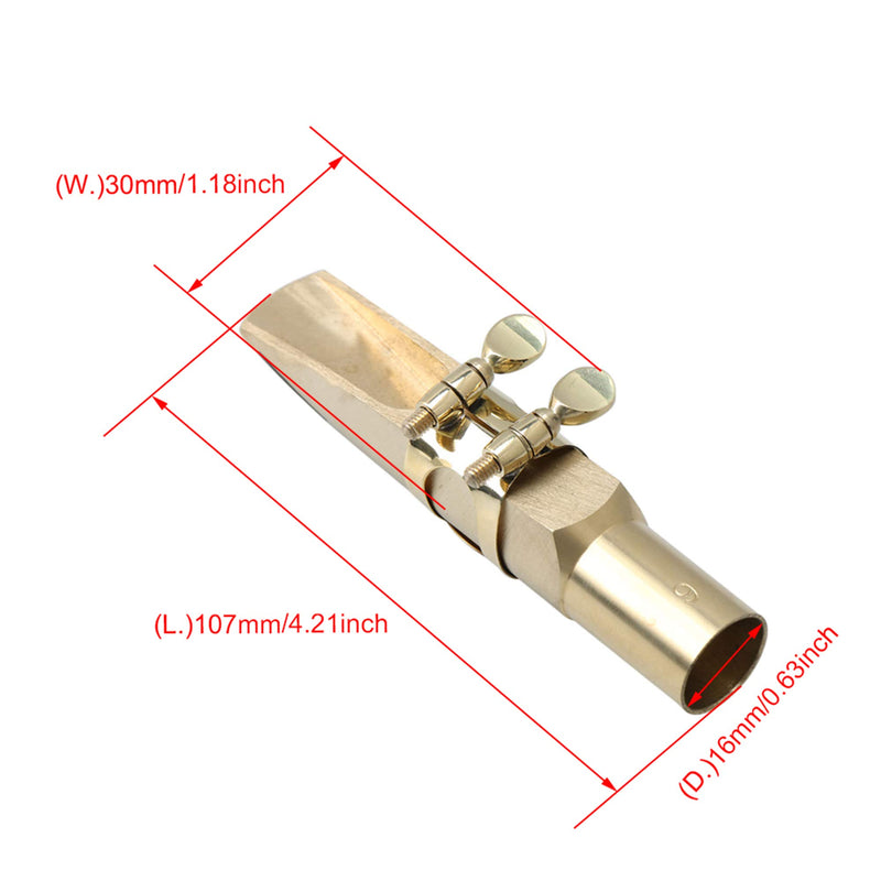 Yibuy Tenor Sax Mouthpiece 9# Set Brass Musical Instrument Replacement Tool 9#