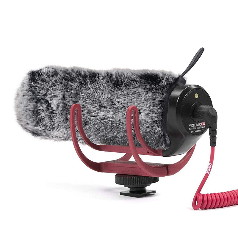 YOUSHARES Microphone Deadcat Windscreen - Outdoor Wind Shield Mic Windshield Muff Fur Custom Fit for Rode VideoMic GO Camera Microphone Fur Windscreen
