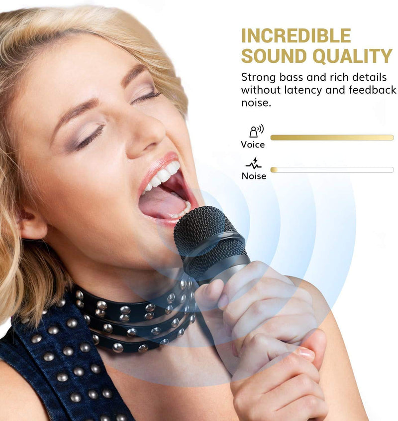 [AUSTRALIA] - Wireless Microphone, TONOR UHF Metal Cordless Handheld Mic System with Rechargeable Receiver, for Karaoke, Singing, Party, Wedding, DJ, Speech, Class Use, 200ft (TW-620) 