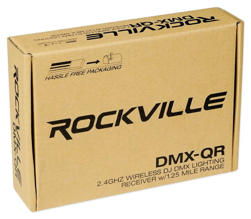Rockville 2.4GHZ Wireless DJ Lighting Receiver/1.25 Mile Range (DMX-QR)