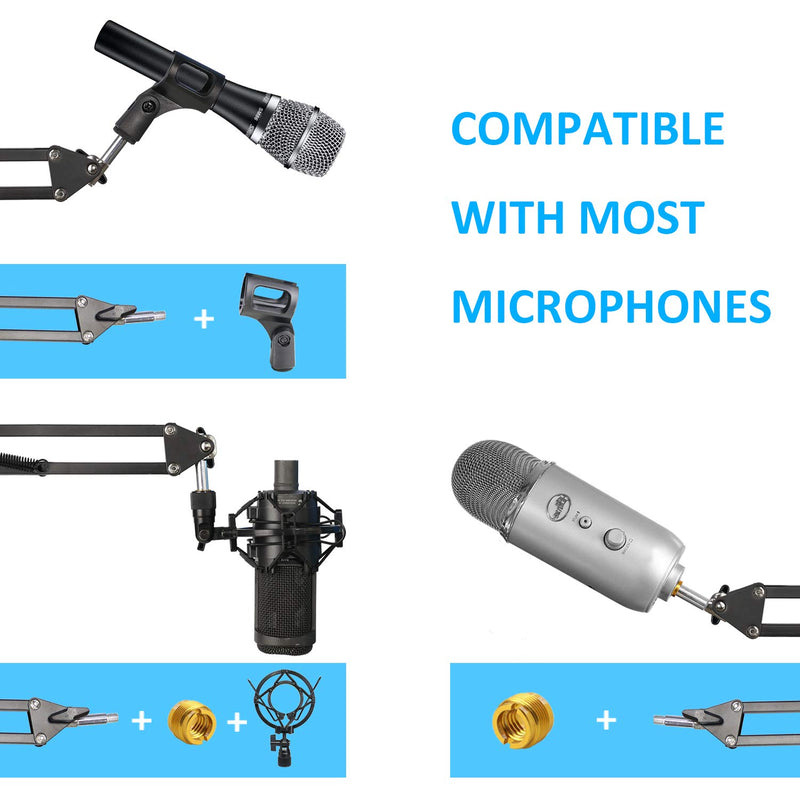 [AUSTRALIA] - Microphone Boom Arm Stand - Compatible with Mic Stand for Blue Snowball,Audio-Technica AT2020 and Other Mic by YOUSHARES 
