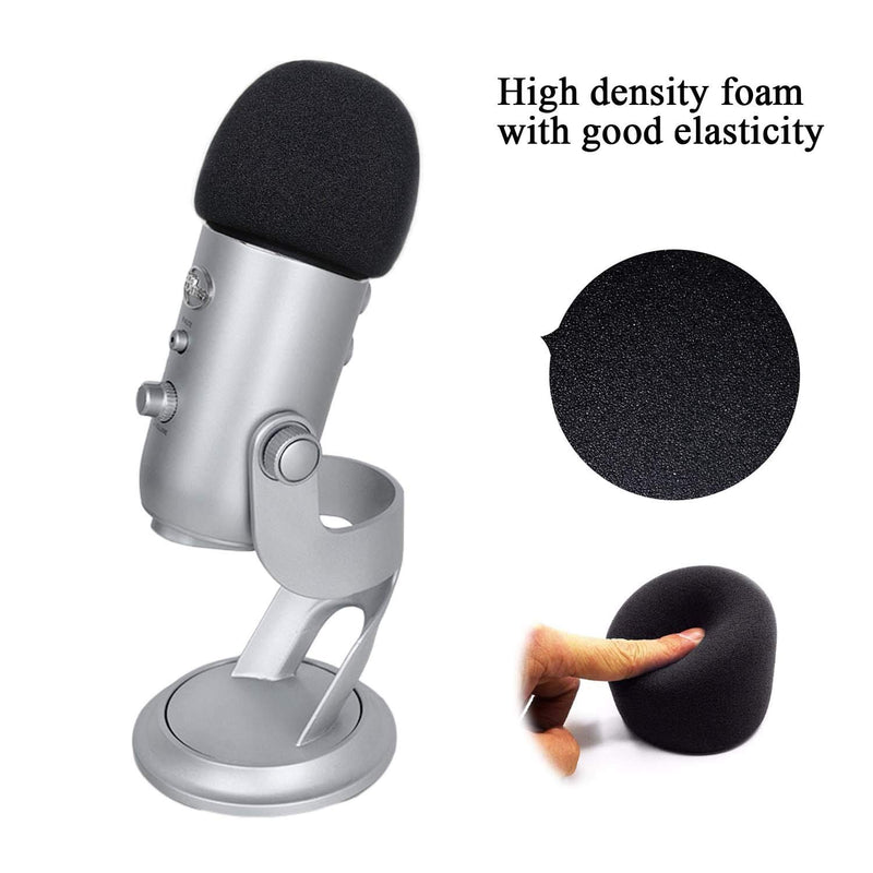 [AUSTRALIA] - 2pcs Microphone Foam Cover Compatible with Blue Yeti & Blue Yeti Pro Professional Mic Windscreen Wind Cover Pop Filter Noise Reduction Made by Quality Sponge Blue Yeti Foam Cover 