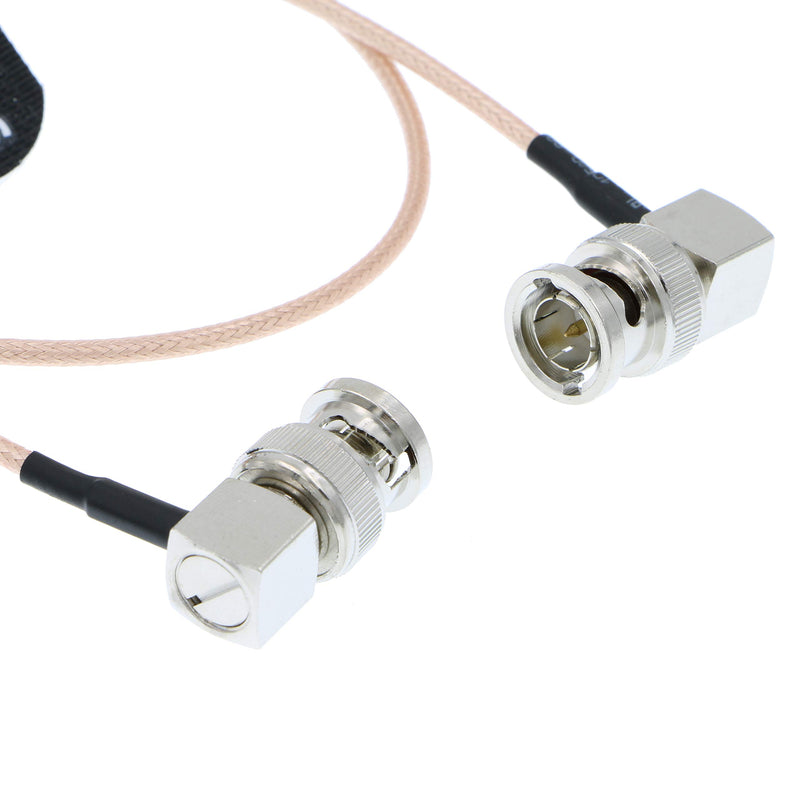 RG179 Coax BNC Right Angle Male to Male Cable for BMCC Video Blackmagic Camera Right to Right 50CM