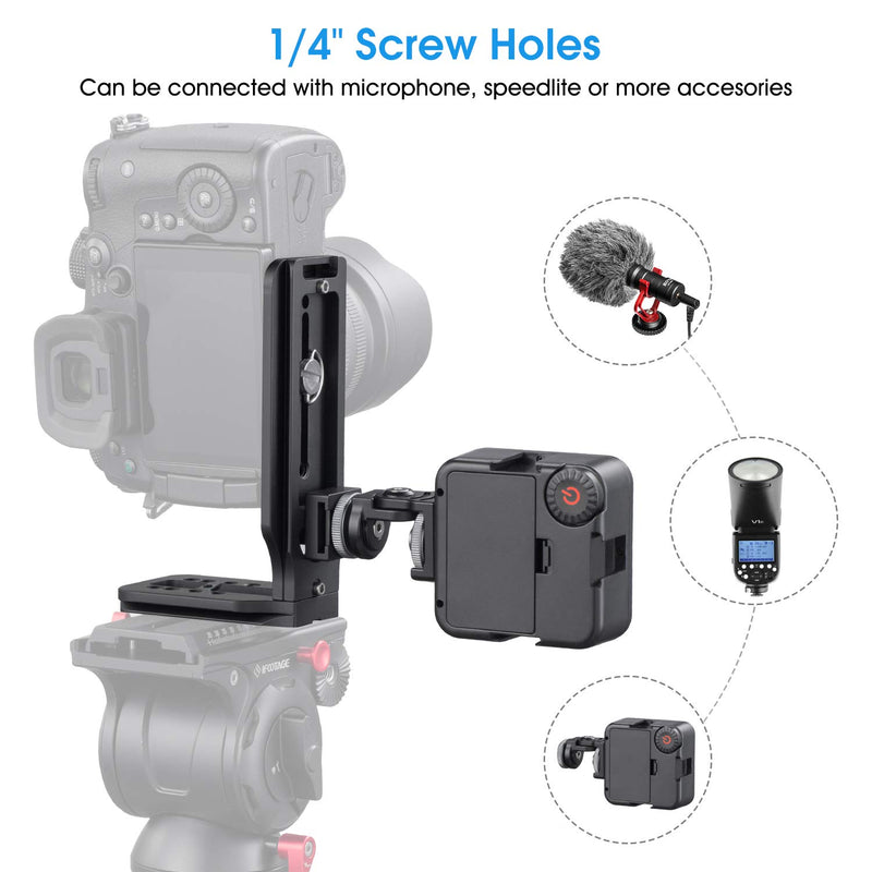 DSLR Camera L Bracket Vertical Horizontal Switching Tripod Head Quick Release Plate Arca Swiss Compatible with Digital DSLR Camera Stabilizer Tripod Monopod Canon Nikon Sony DJI Osmo Ronin Zhiyun L bracket for DSLR