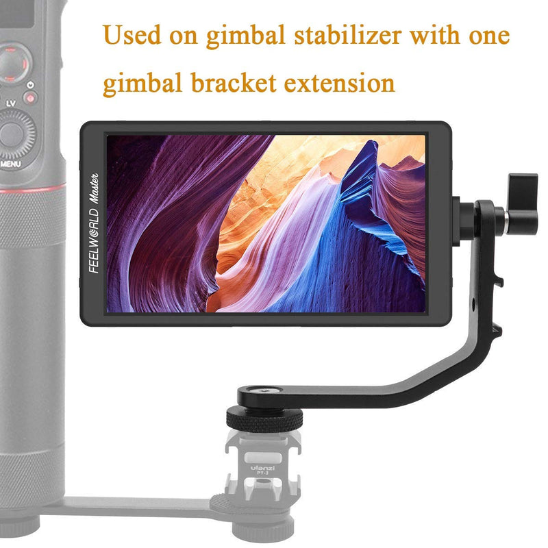 Tilt Arm Shoe Mount L Bracket DSLR Camera Field Monitor 4.5-5.7" Compatible with FEELWORLD F6 MA5 FW450 MA6 ANDYCINE A6 HDMI Video Monitors 4K DJI Osmo Ronin Zhiyun Smooth Crane Gimbal Stabilizer Monitor Tilt Arm