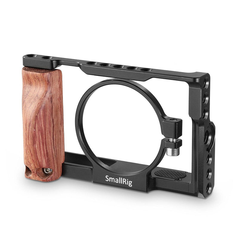 SMALLRIG Cage for Sony RX100 V / RX100 III / RX100 IV (for Sony M3 M4 M5) Camera with Wooden Handle Grip - 2105